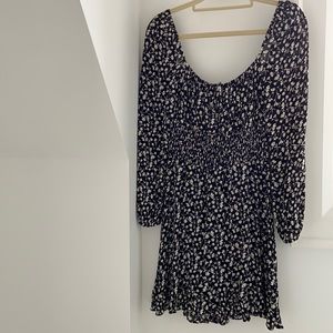 Reformation Black Long Sleeve Dress